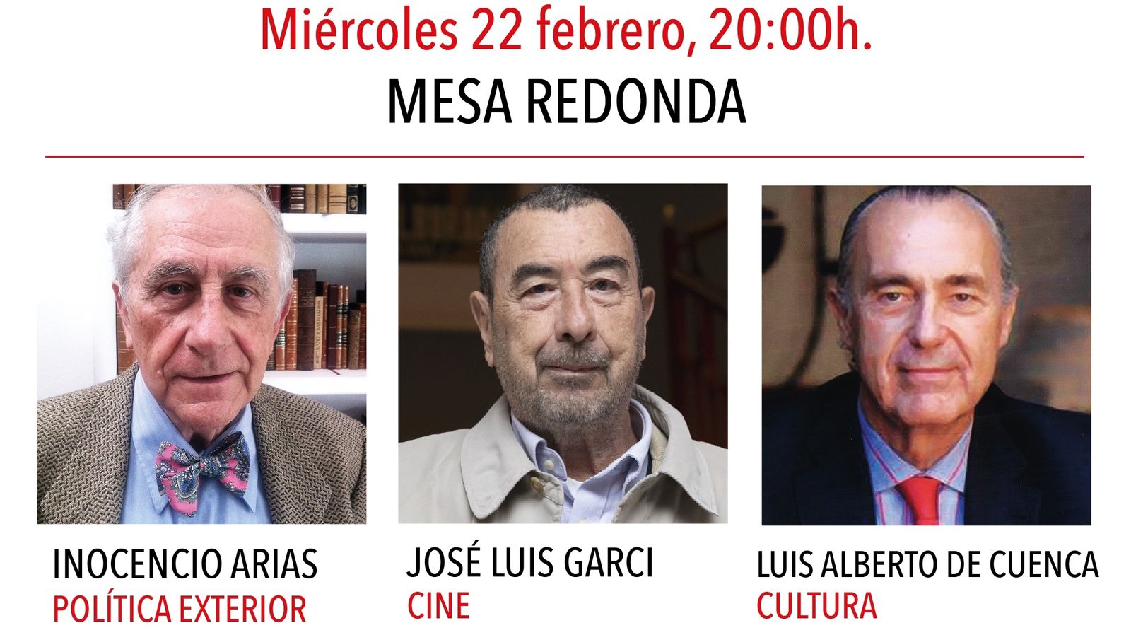 Tomares clausura mañana el ciclo "España a Debate" con tres referentes de la Diplomacia, el cien y la poesía