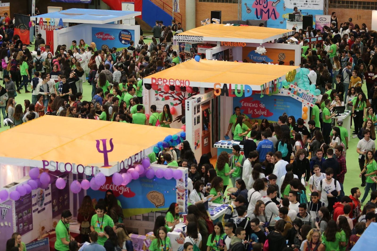 Jornadas de Puertas Abiertas de la UMA inauguradas esta mañana en el Complejo Deportivo.