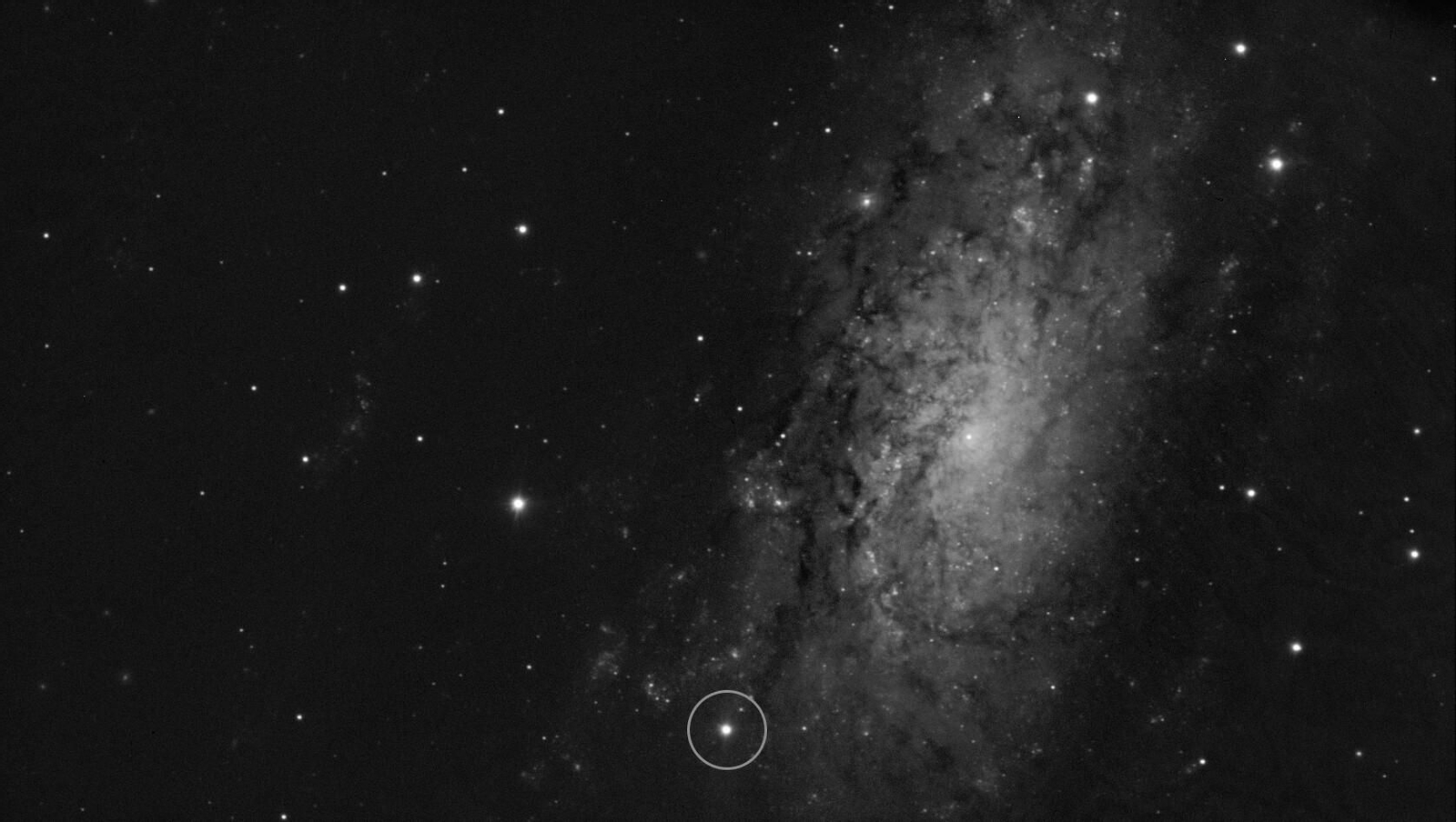 La supernova SN 2024ggi en la galaxia NGC 3621