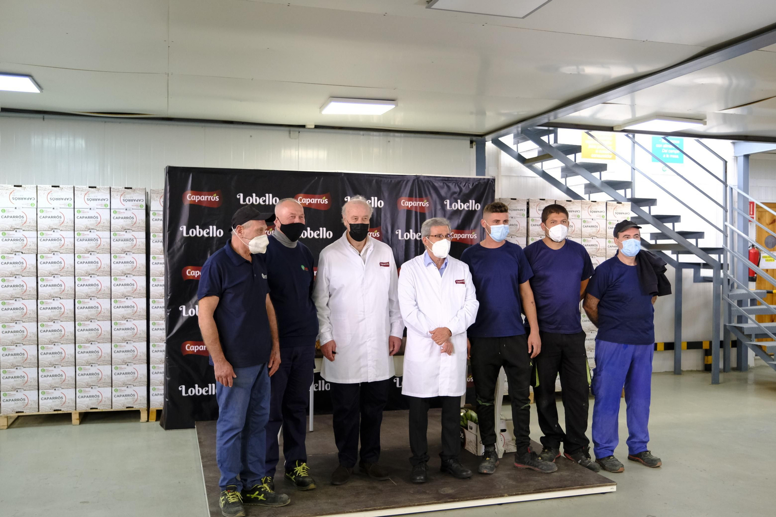 Fotogalería de la visita de Vicente del Bosque a Grupo Caparrós.