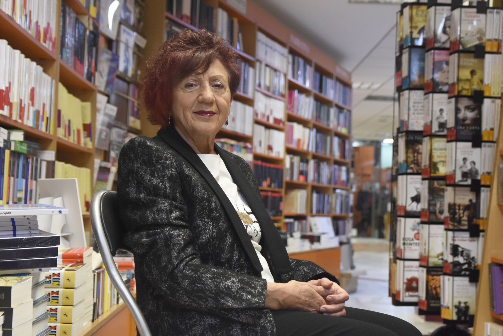 Juana Castro, en un acto con motivo del Día de las librerías en Córdoba