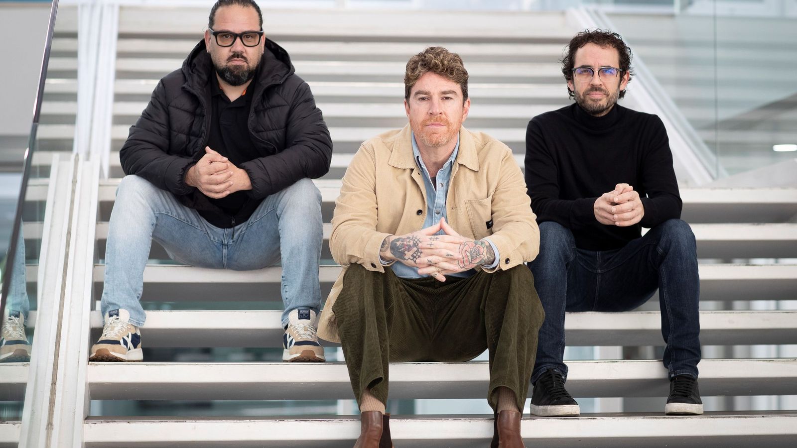 Tres de los impulsores de Oscilo, Francisco Hernández, Juama García y Juan Fernández.