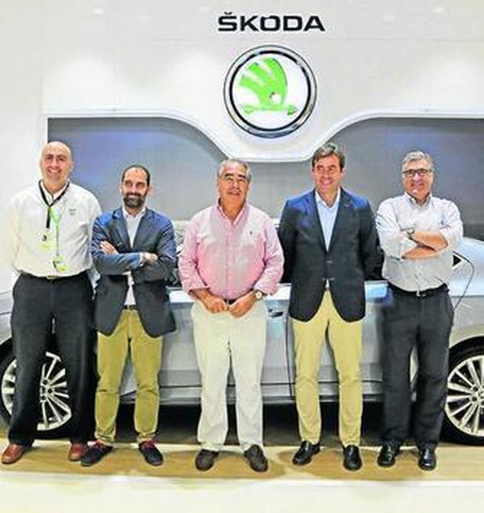 Los representantes de la marca ayer tras la presentación en Jerez.