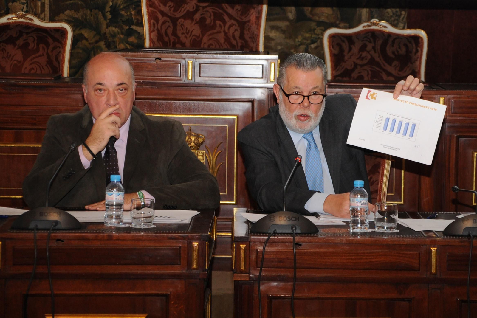 Antonio Ruiz y Salvador Blanco presentan el presupuesto de 2019.