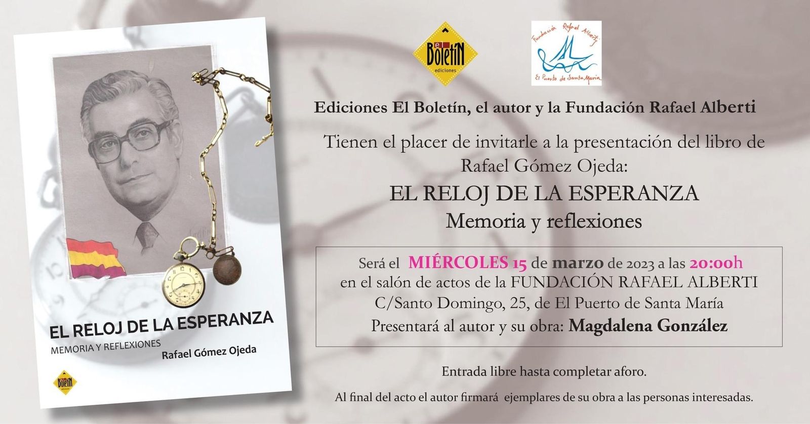 Presentación de las memorias de Rafael Gómez Ojeda