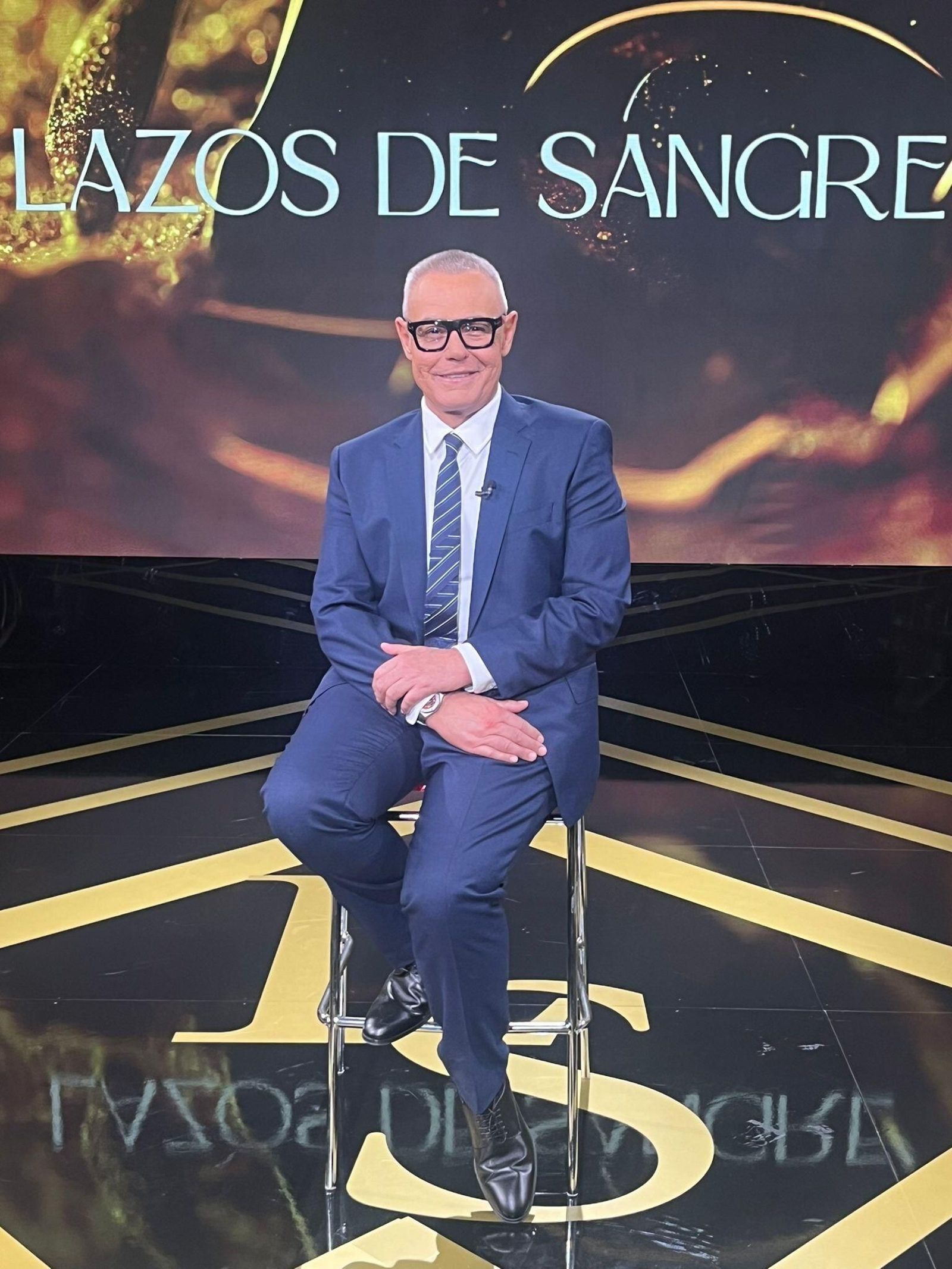 Jordi González en el plató de 'Lazos de sangre'