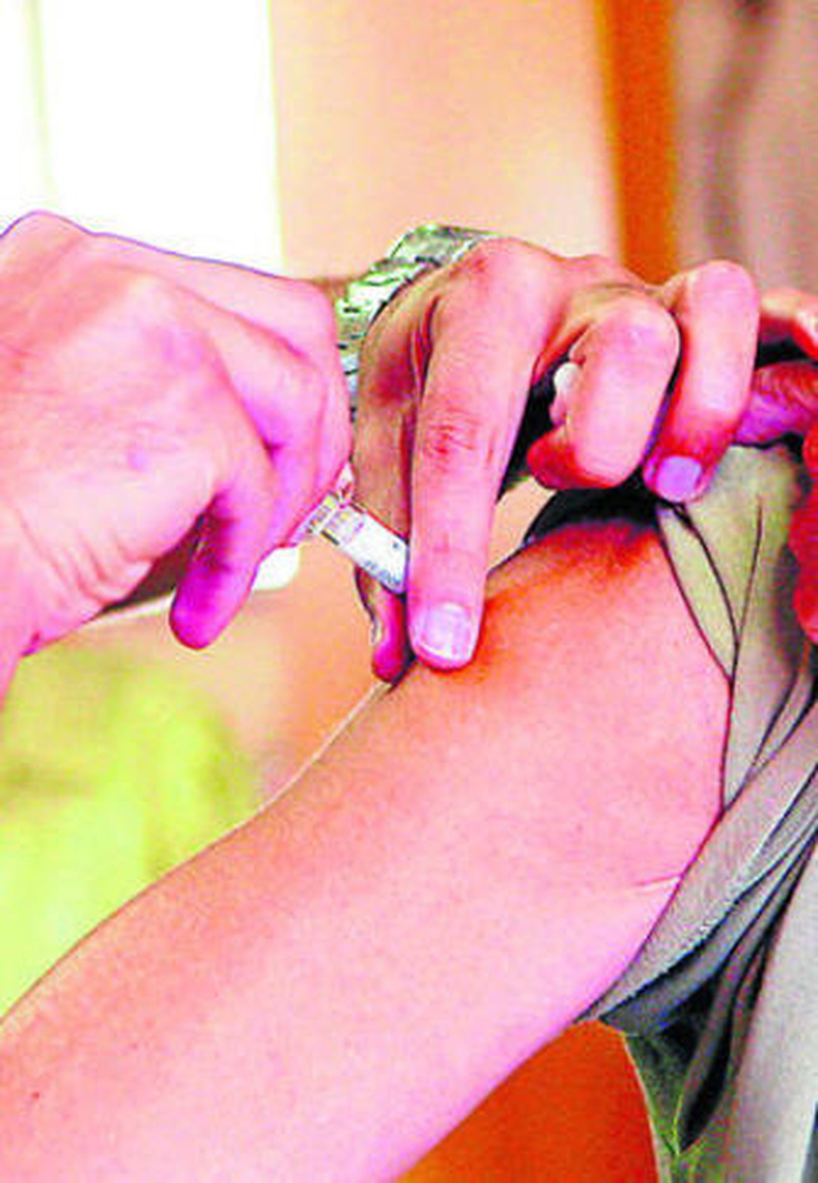 Inyección de una vacuna.