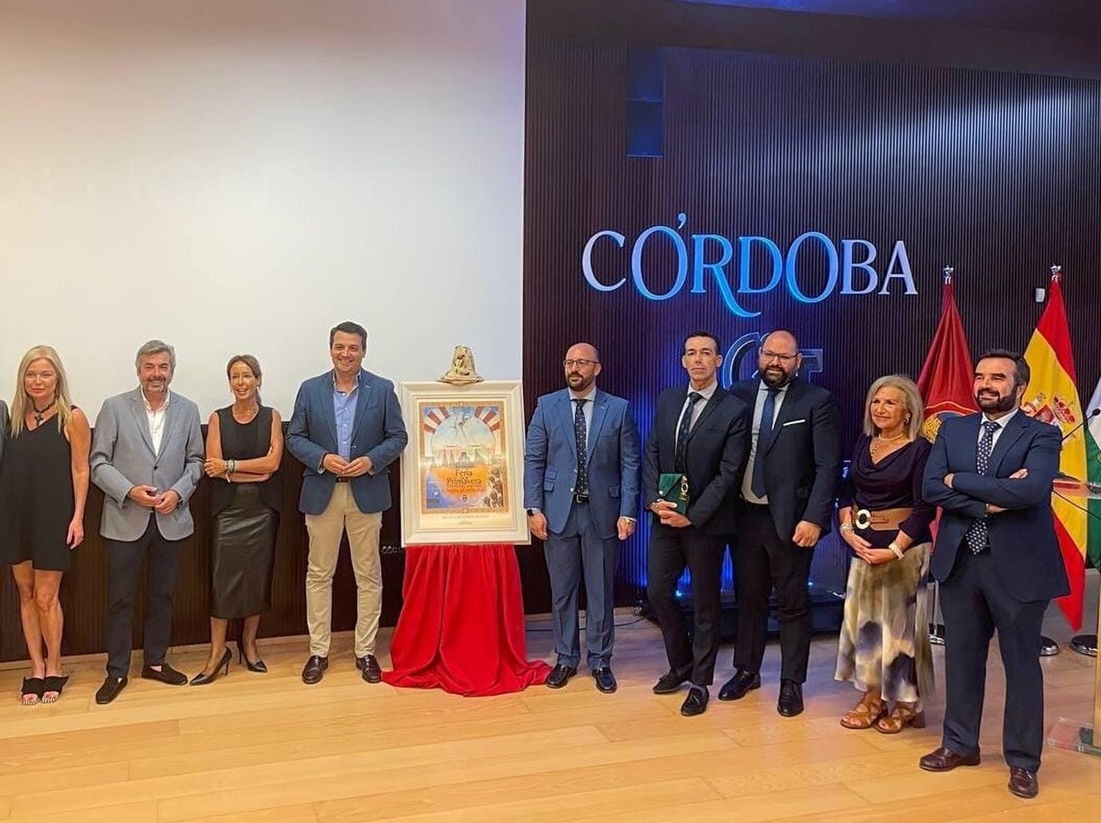 Una imagen del acto de presentación del cartel de la Feria de Primavera en Córdoba.