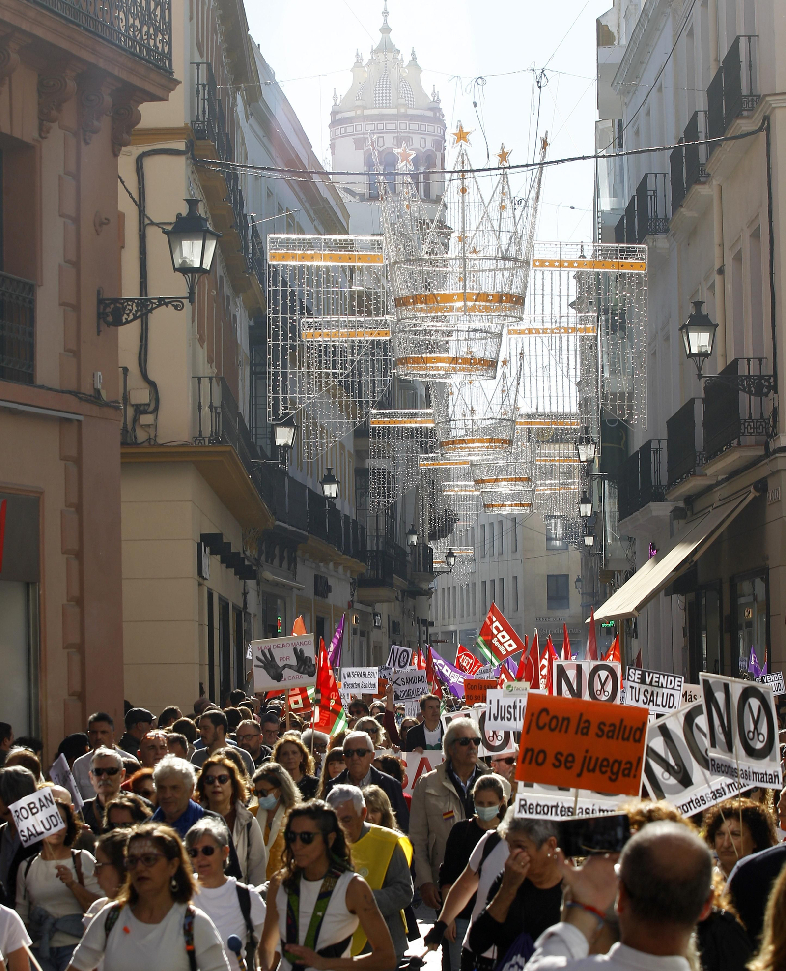 Manifestación en defensa de la sanidad pública