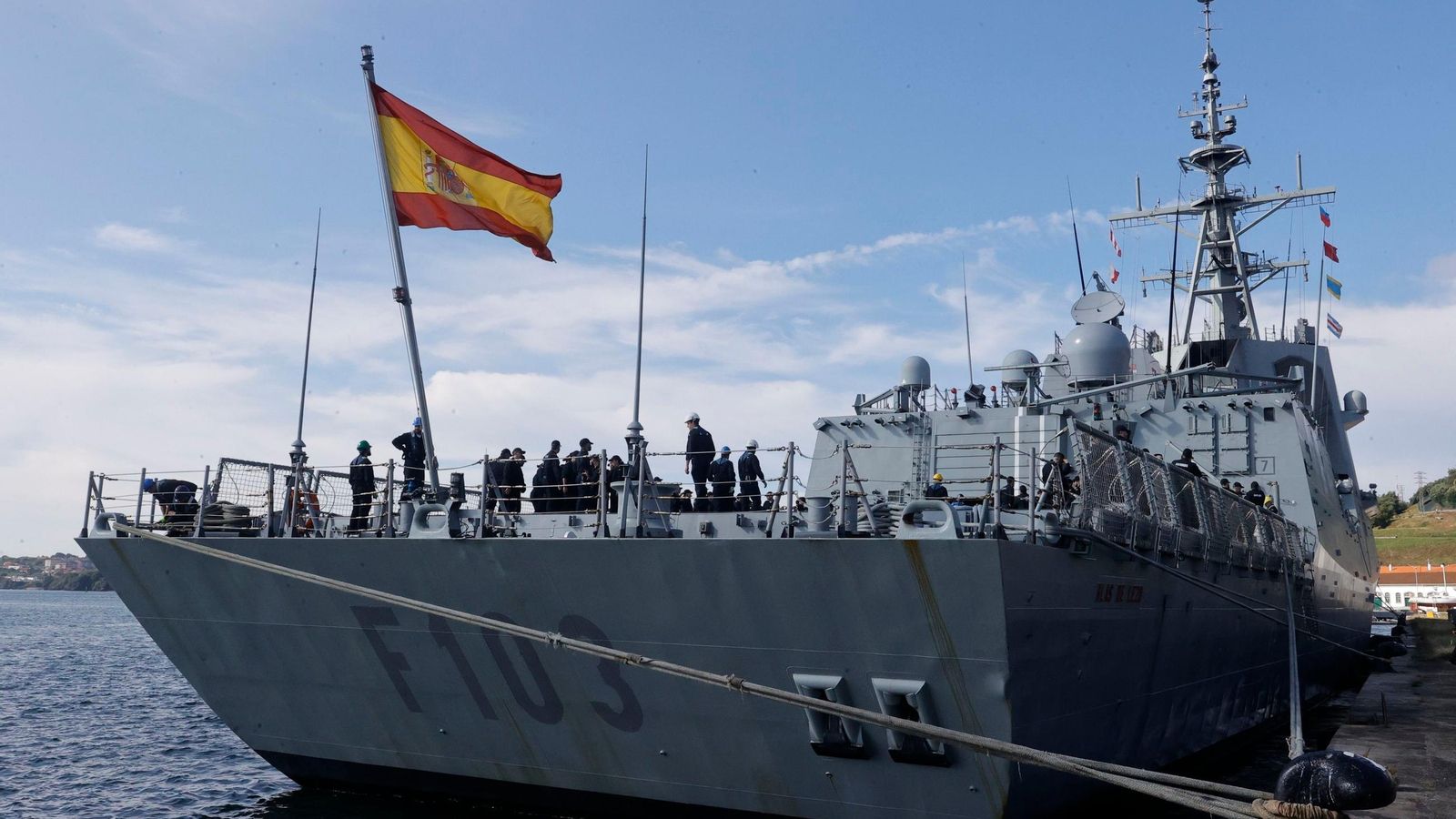 Una de las fragatas F100 de la Armada, donde embarcará la Princesa Leonor para seguir su formación. Una de las fragatas F100 de la Armada, donde embarcará la Princesa Leonor para seguir su formación.
