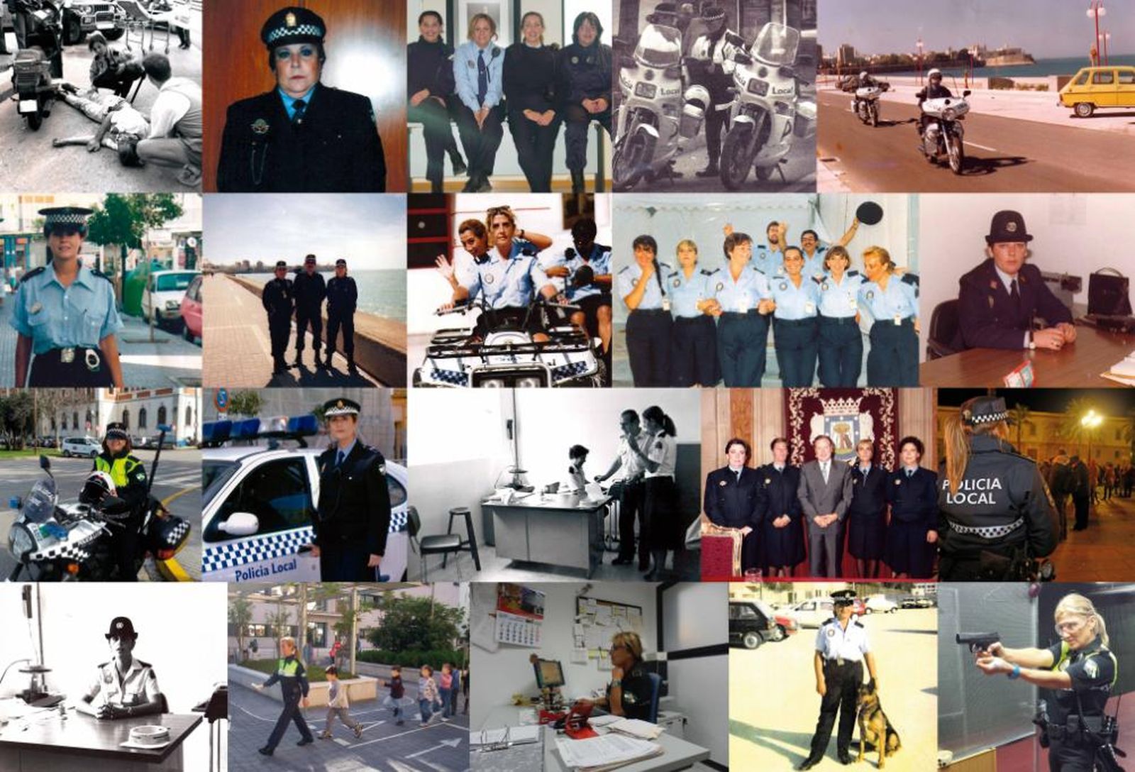 Imágenes de las policías locales de Cádiz que serán homenajeadas.