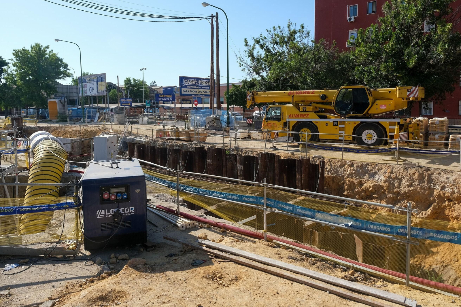 Situación actual de las obras de la Avenida de las Razas.