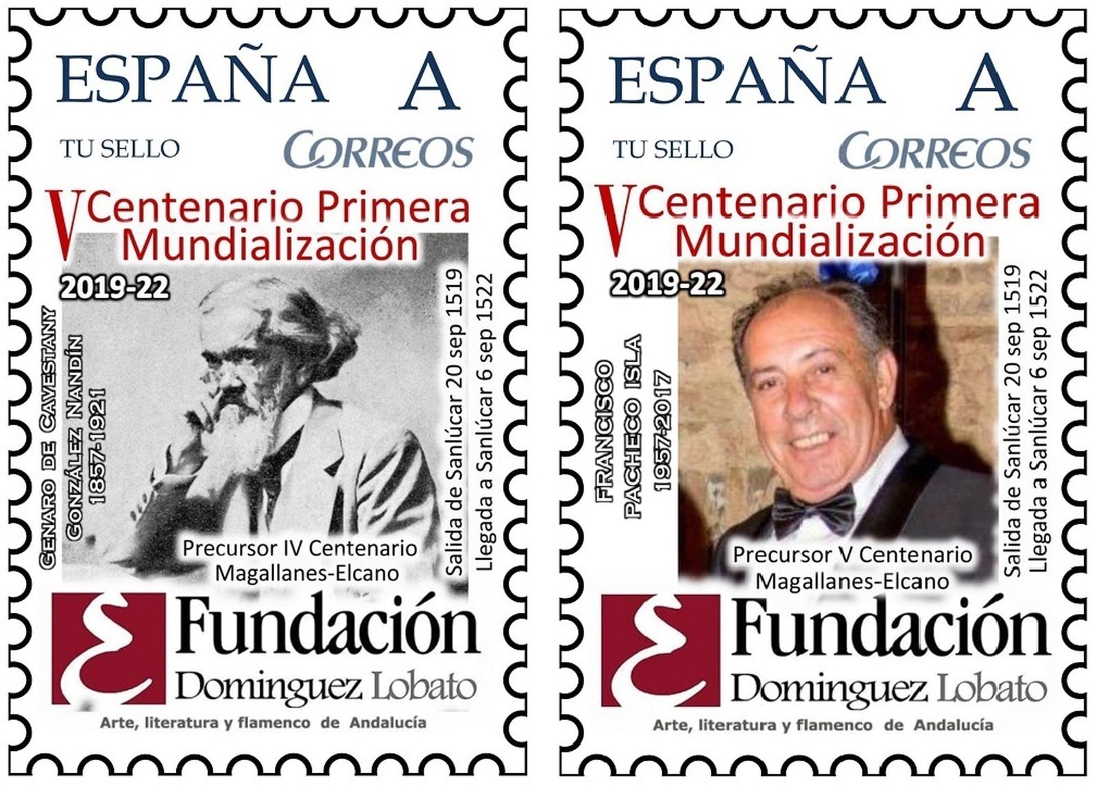 Los dos nuevos sellos de la Fundación Domínguez Lobato.