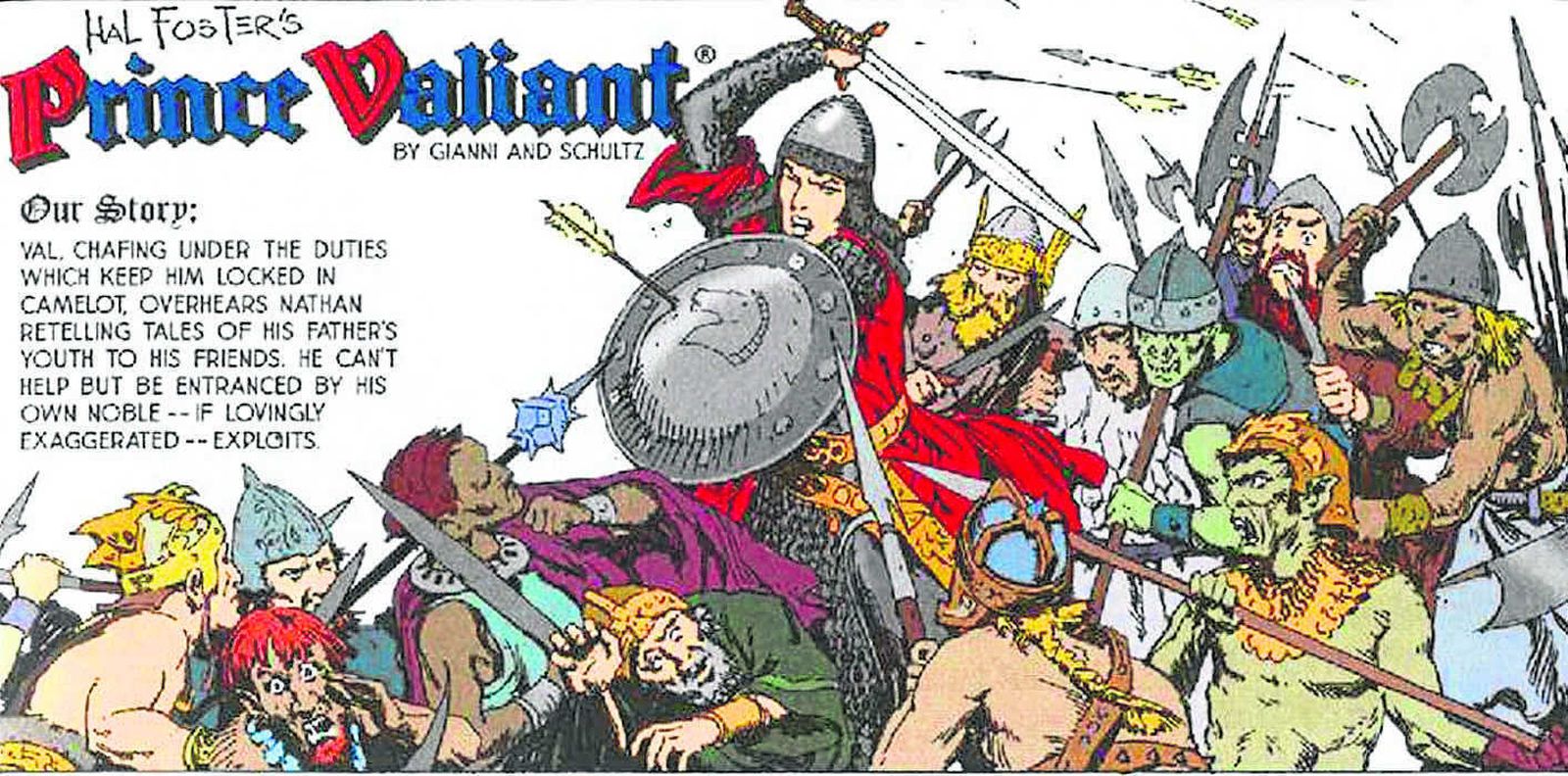 Una de las viñetas del clásico de Hal Foster.