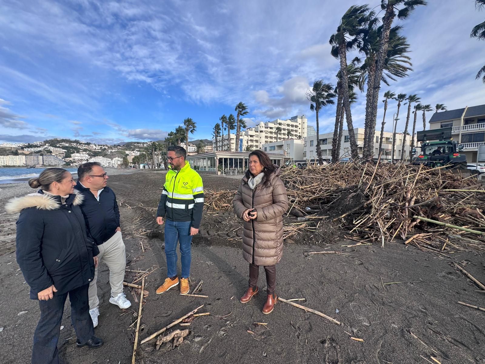 El diputado de Medio Ambiente, Antonio Mancilla, en su visita a Almuñécar
