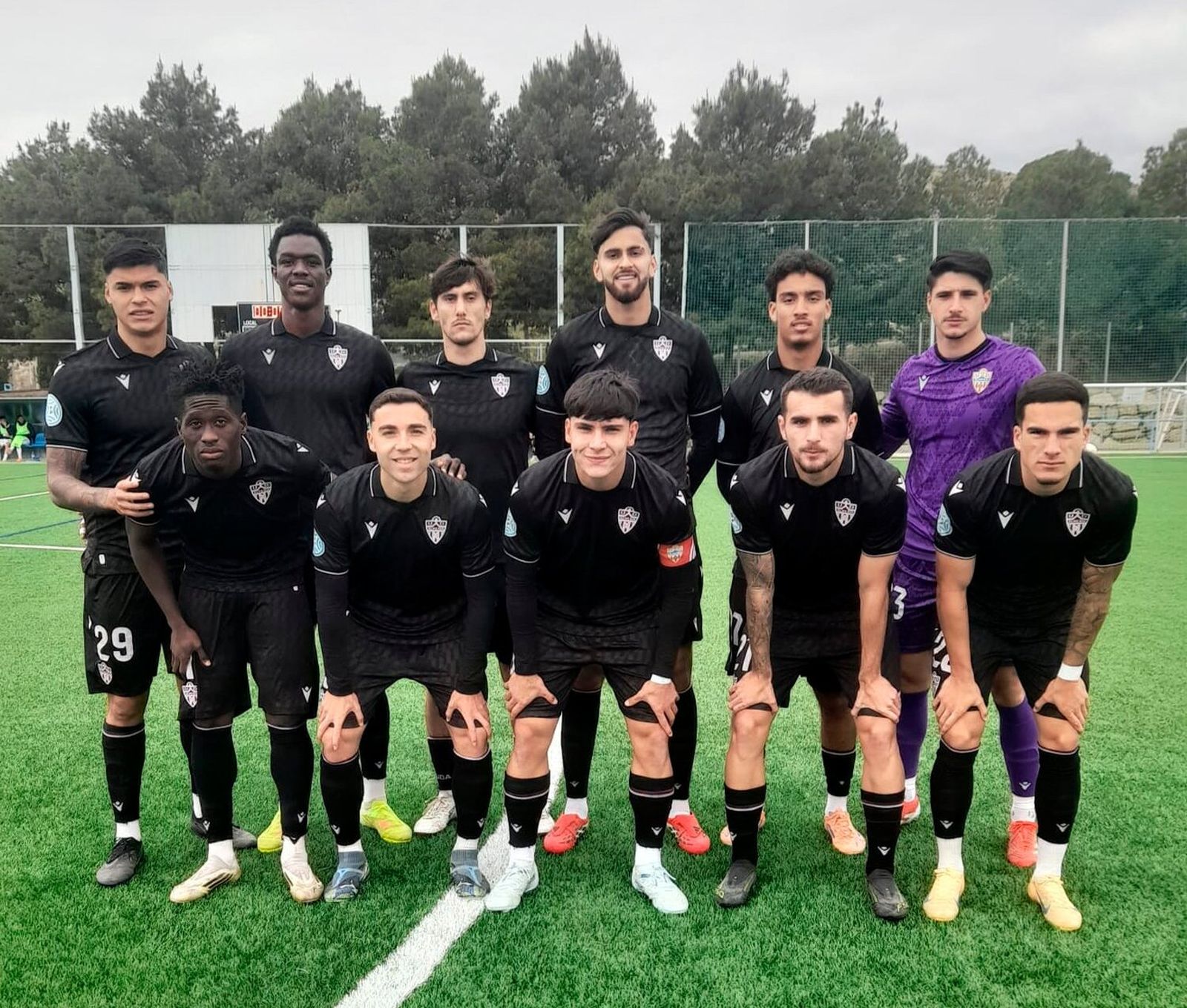 Once presentado por el filial almeriense en su visita a los malagueños de este domingo.