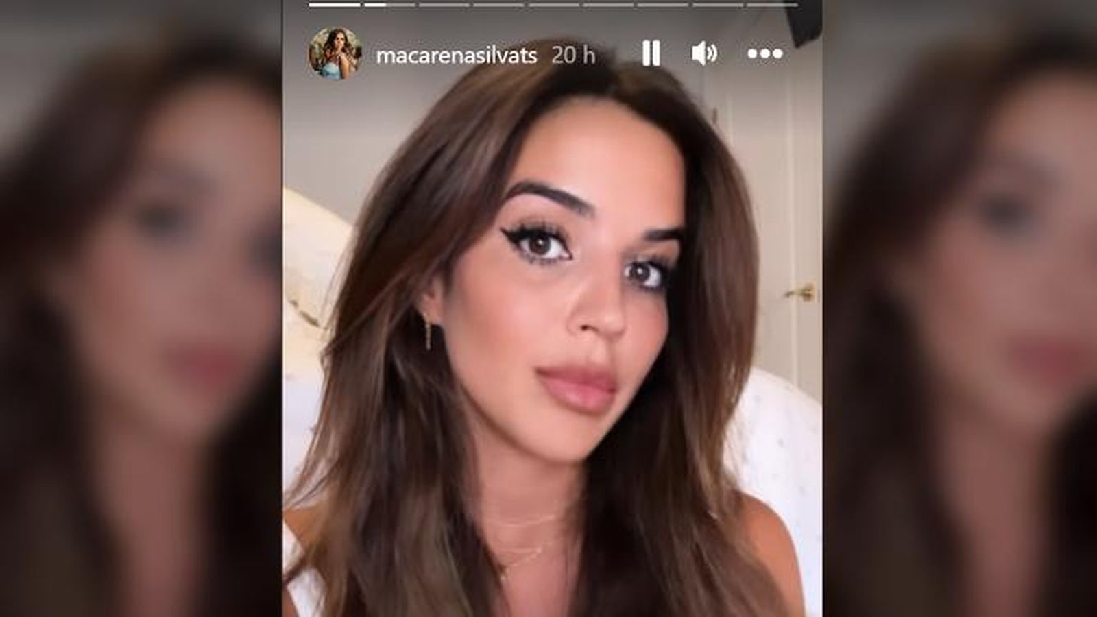 Macarena Silva en una de sus historias de Instagram.