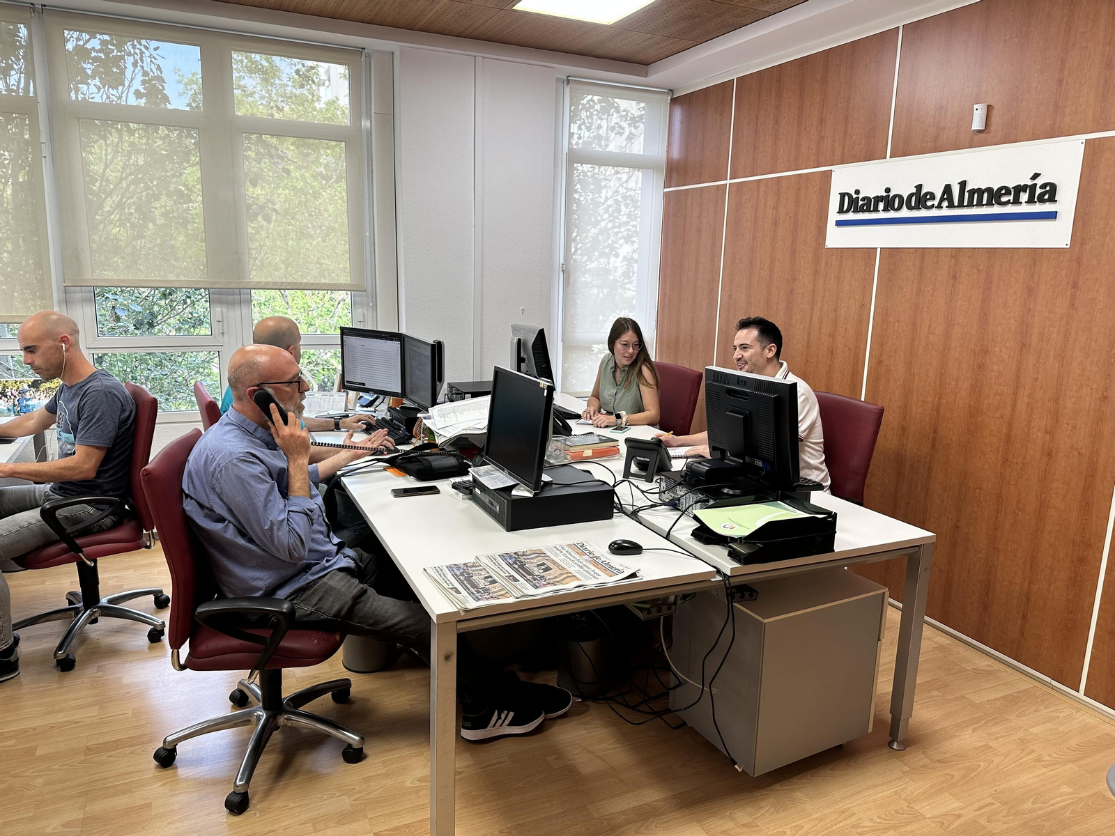 Parte del equipo de periodistas que componen la redacción de Diario de Almería.