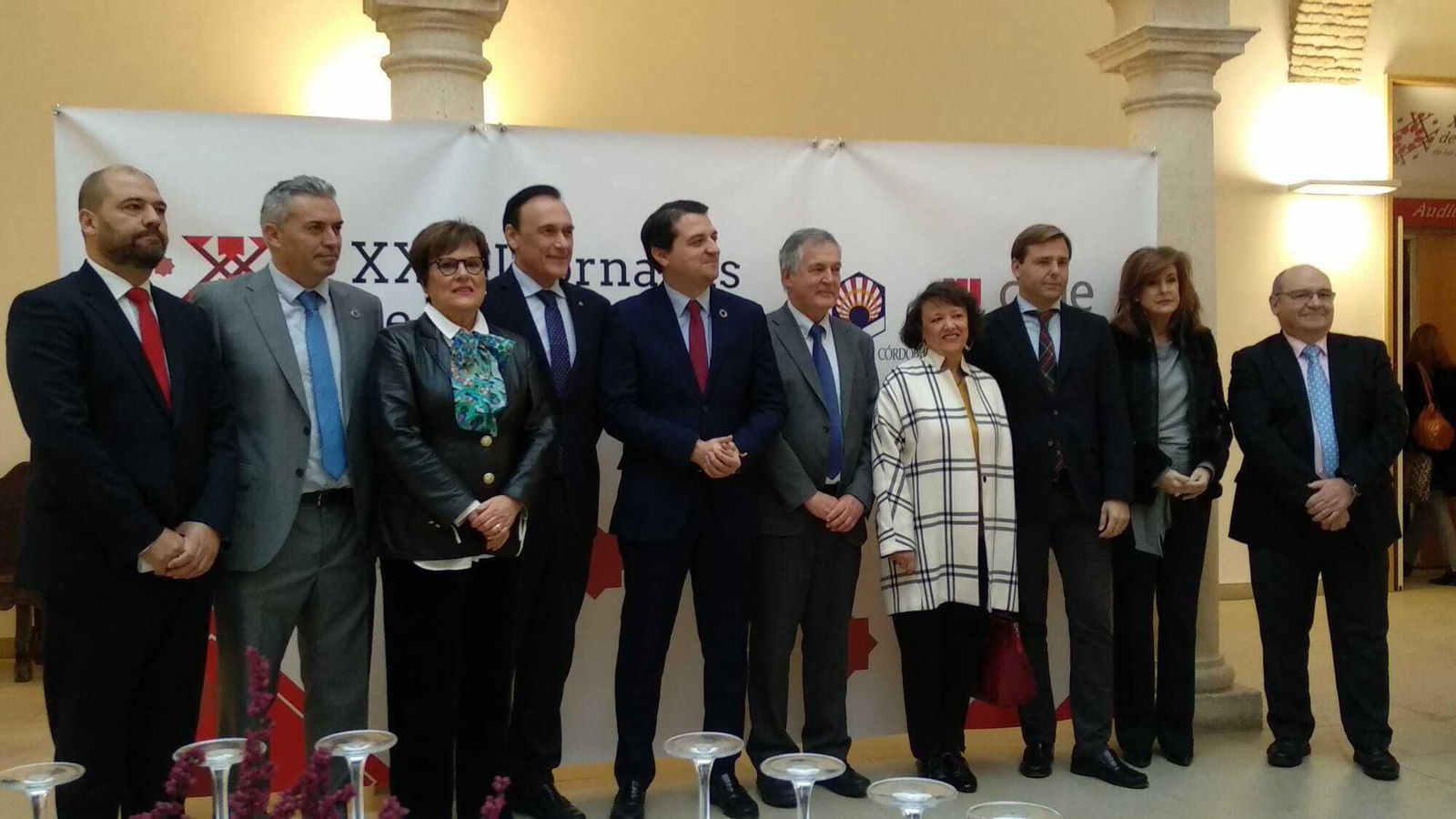 Dirigentes institucionales en la inauguración de las jornadas de la CRUE.
