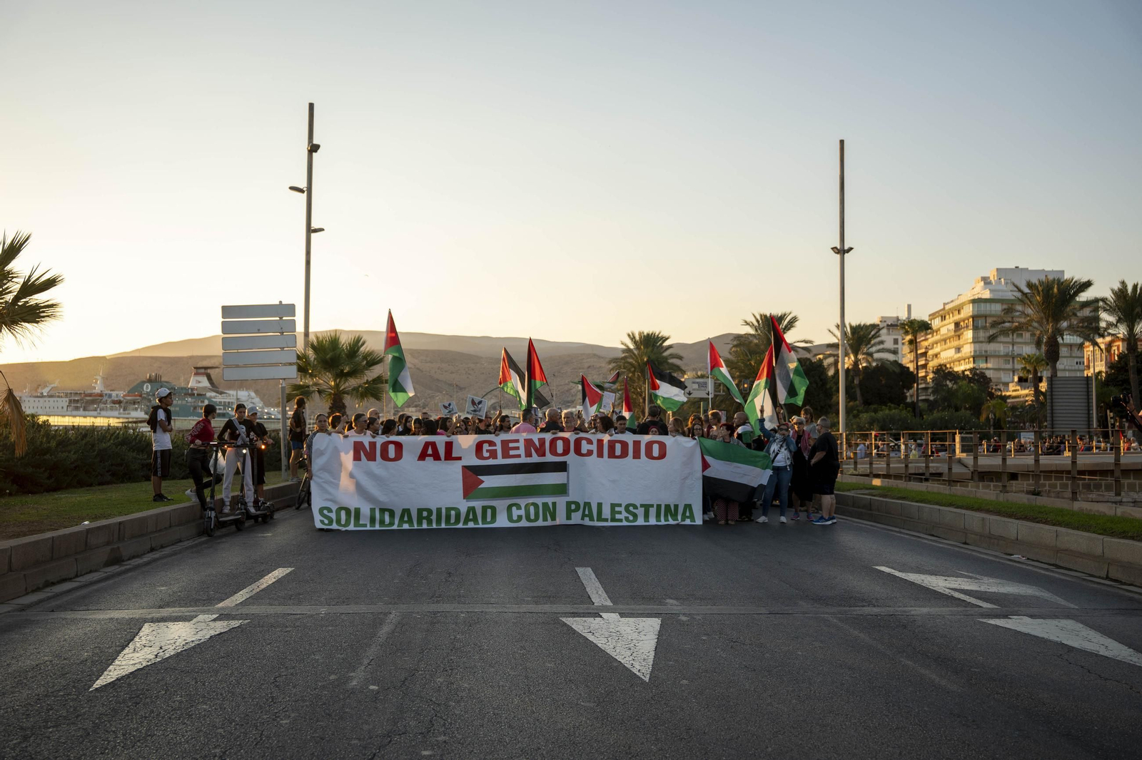 Manifestación convocada por la Plataforma Almería por Palestina