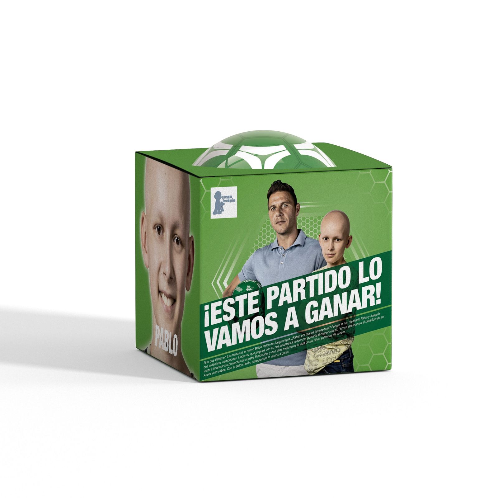 El balón de Joaquín de ayuda contra el cáncer infantil.