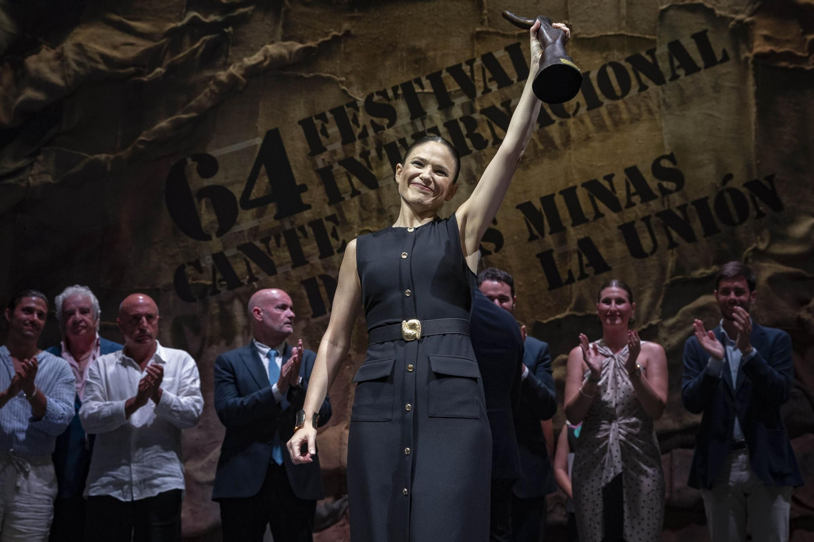 La bailaora jerezana Salomé Rodríguez, ganadora del trofeo 'Desplante' de Festival del Cante de Las Minas.