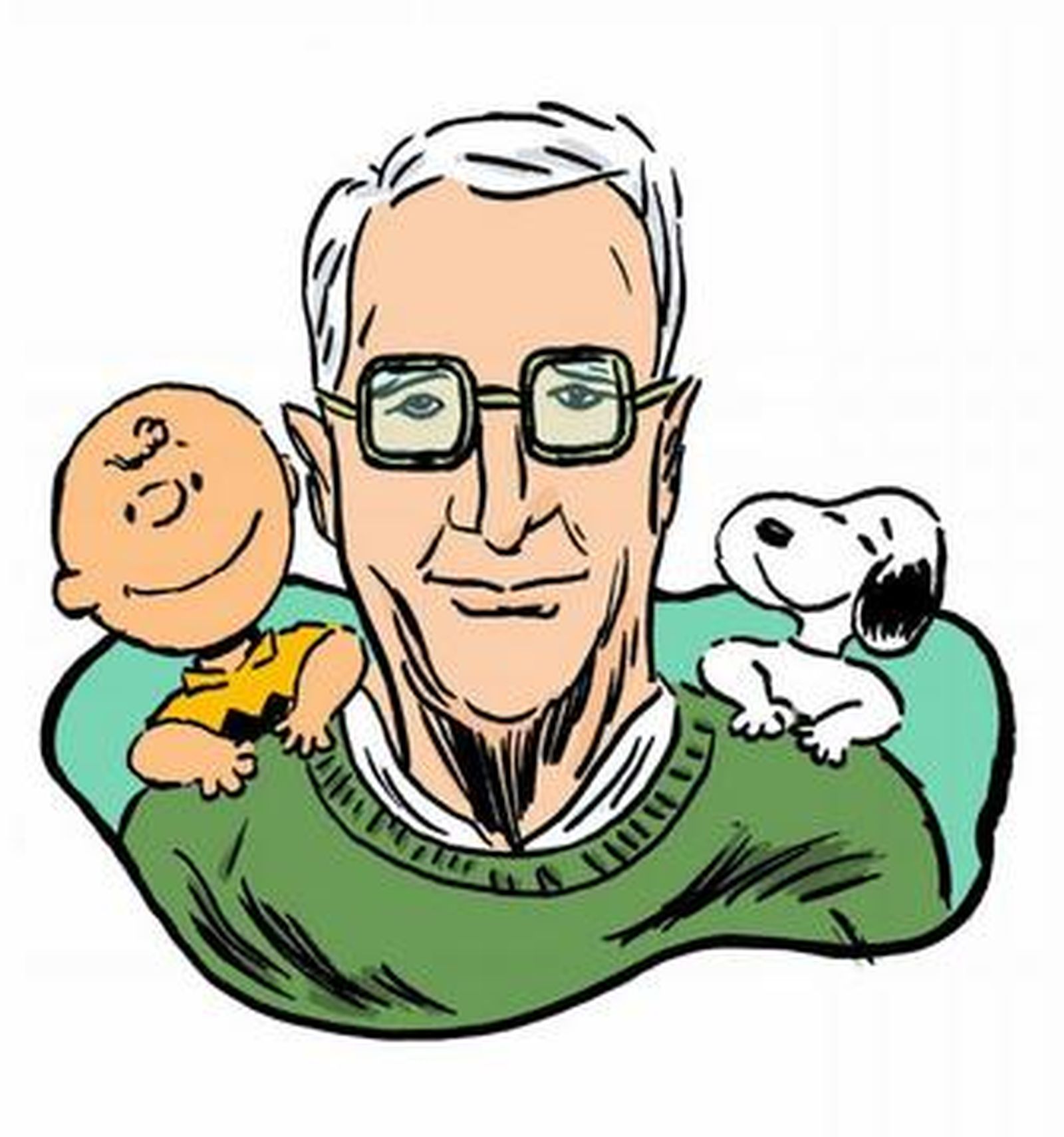 Charles M. Schulz, con sus adorables criaturas.