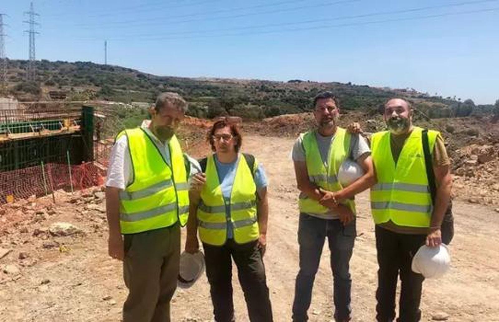 Investigadores de la UMA en el yacimiento de edad triásica de Algeciras.