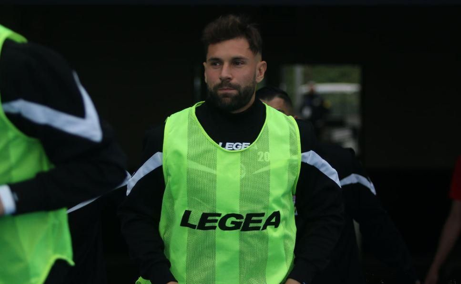 Nico Delmonte, antes de un calentamiento