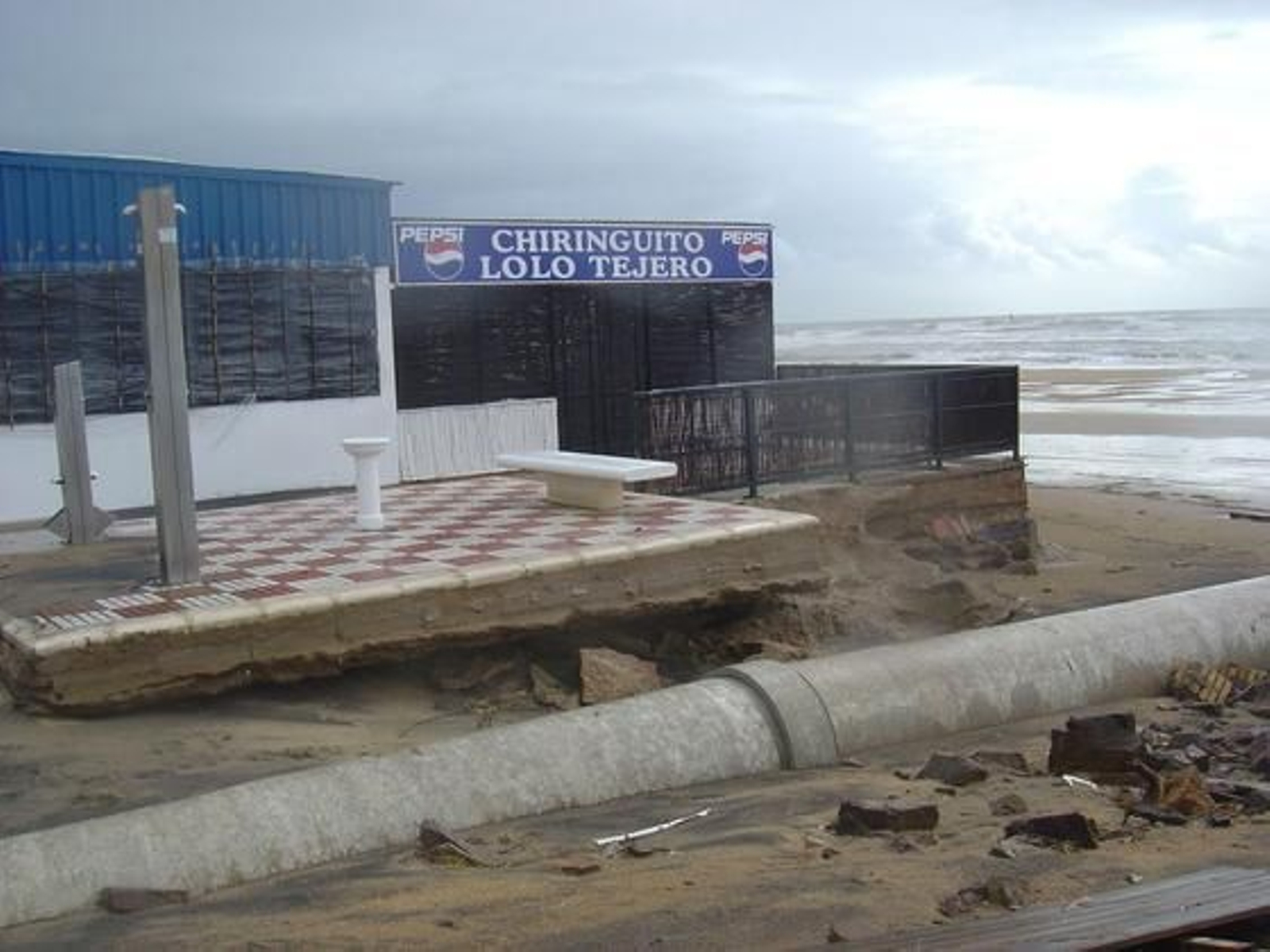 Efectos del temporal en Islantilla.