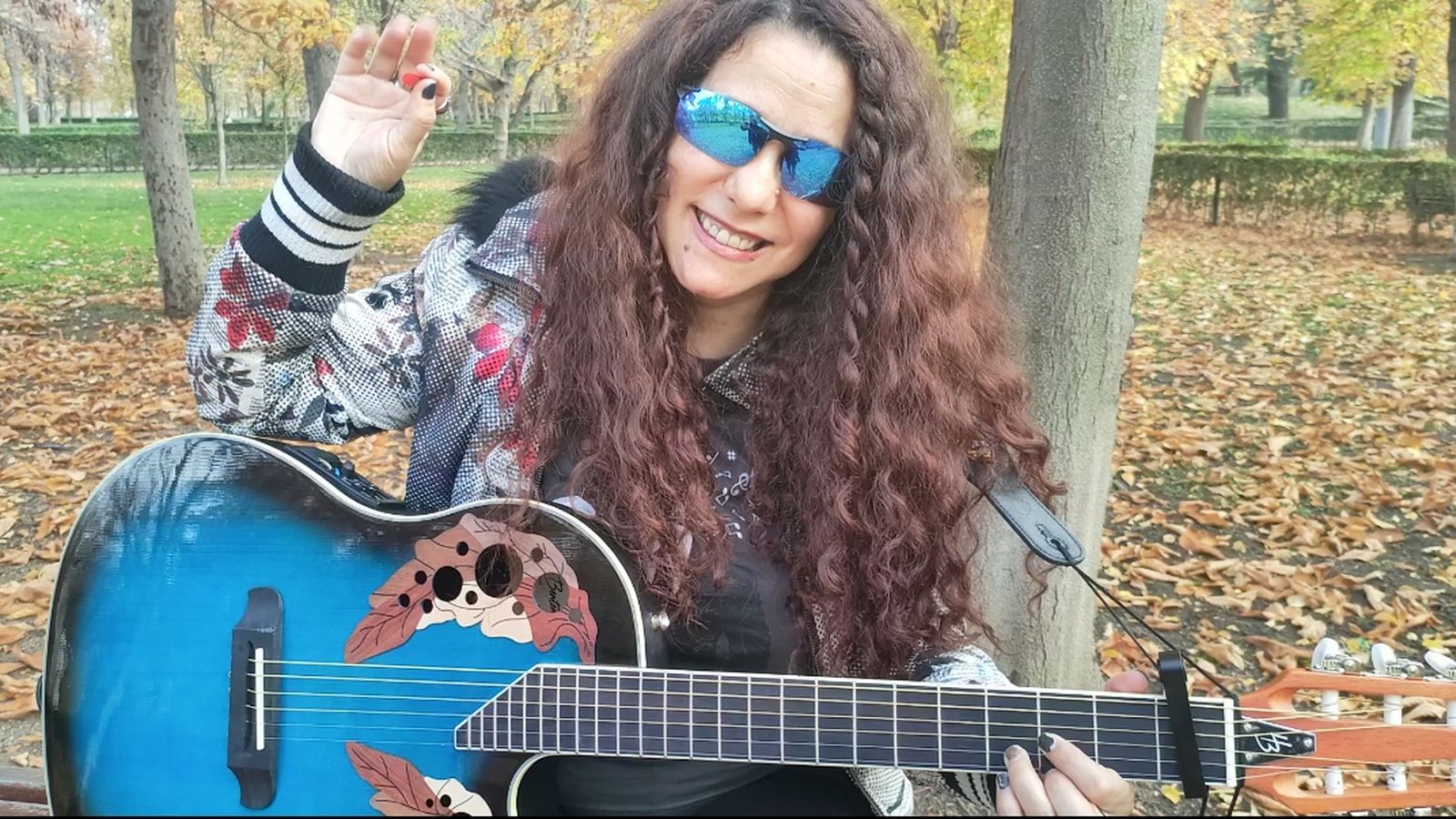 Marcela Valencia, en un parque de la capital.