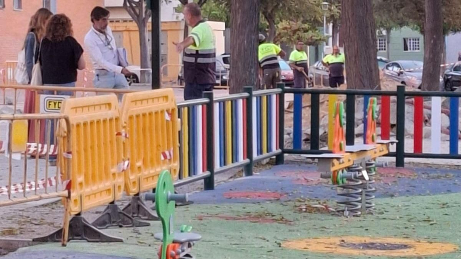 Una imagen del nuevo parque, aún en obras.