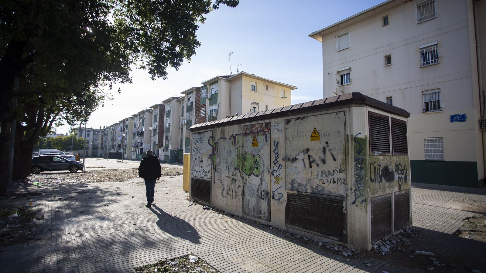 Transformador de electricidad en el Polígono Sur.