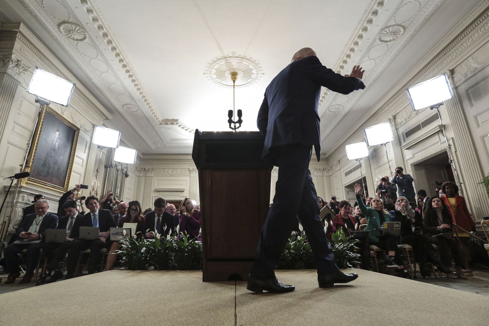 El presidente de EEUU, Joe Biden, durante la rueda de prensa en la Casa Blanca.