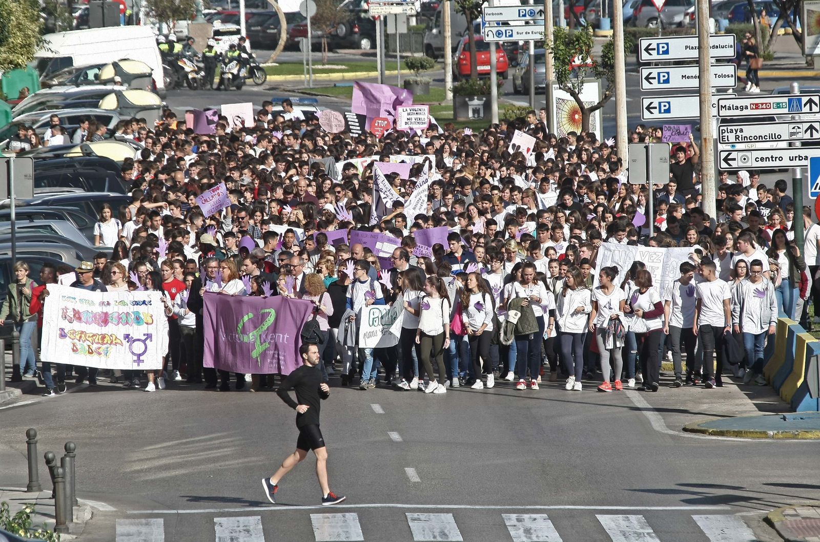 Manifestación contra la violencia de género en Algeciras