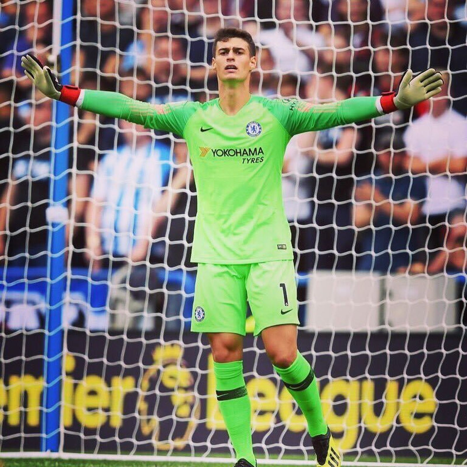 Kepa Arrizabalaga, en su debut oficial con la camiseta del Chelsea