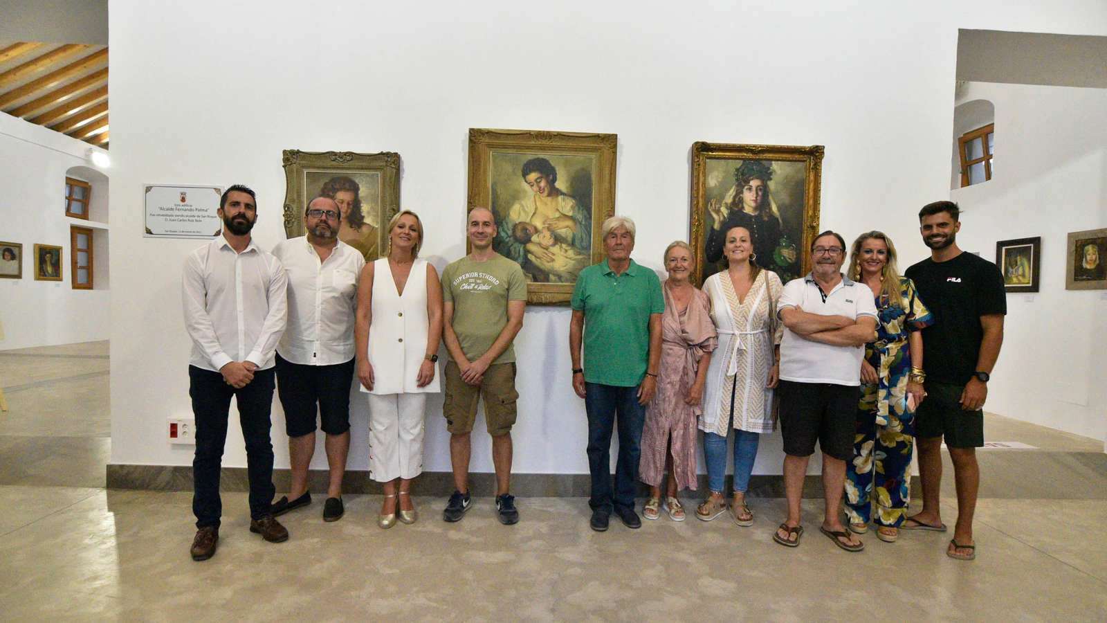 Las fotos del taller y la exposición de José Cruz Herrera y su hija Amparo en san Roque