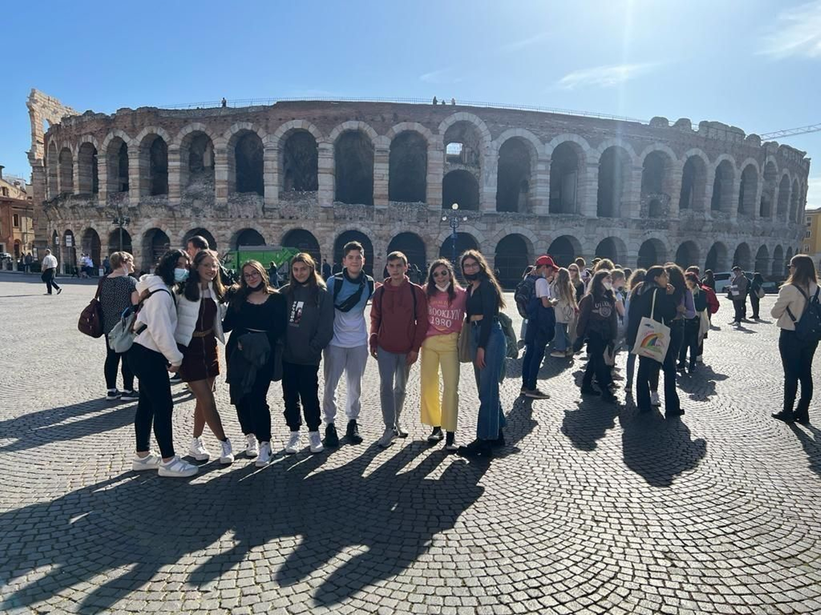 Alumnos del instituto de Coín, en un viaje.