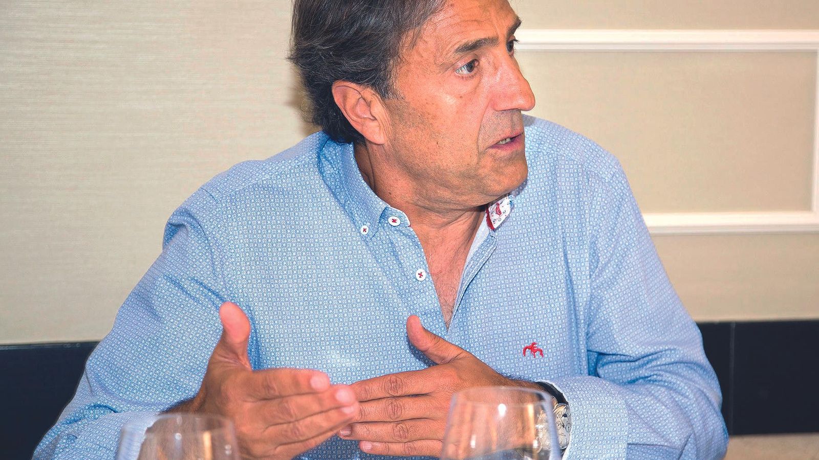 Luis Casimiro durante el almuerzo.