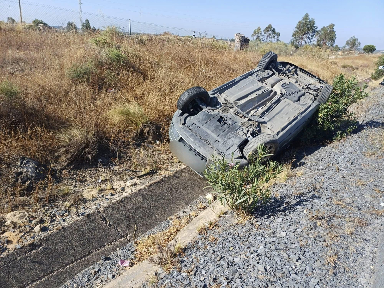 Un accidente, sin fallecidos, este verano en una carretera de la provincia de Huelva.