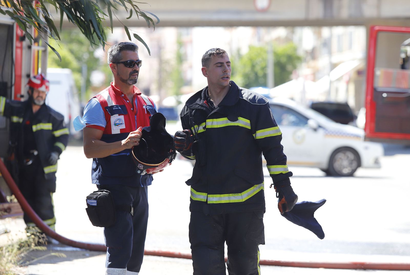 Incendio en las casas abandonadas de la calle Valverde del Camino en Huelva