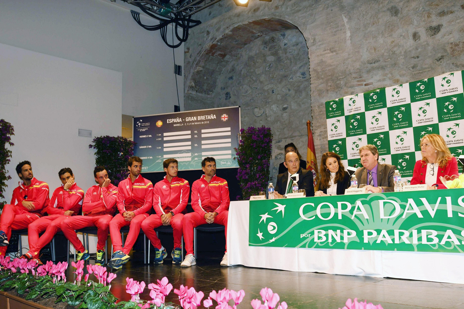 El equipo español de la copa Davis.