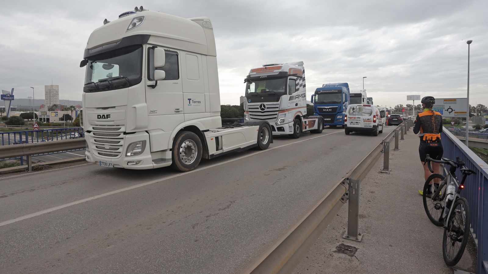 Fotos de la marcha de camiones en el Campo de Gibraltar
