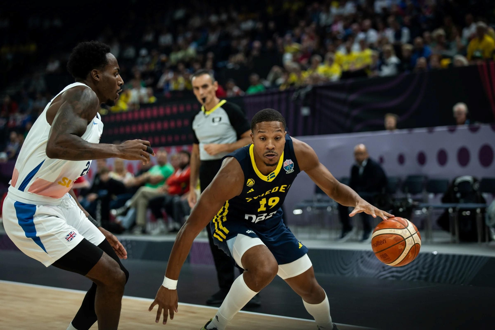 Melwin Pantzar durante el encuentro.