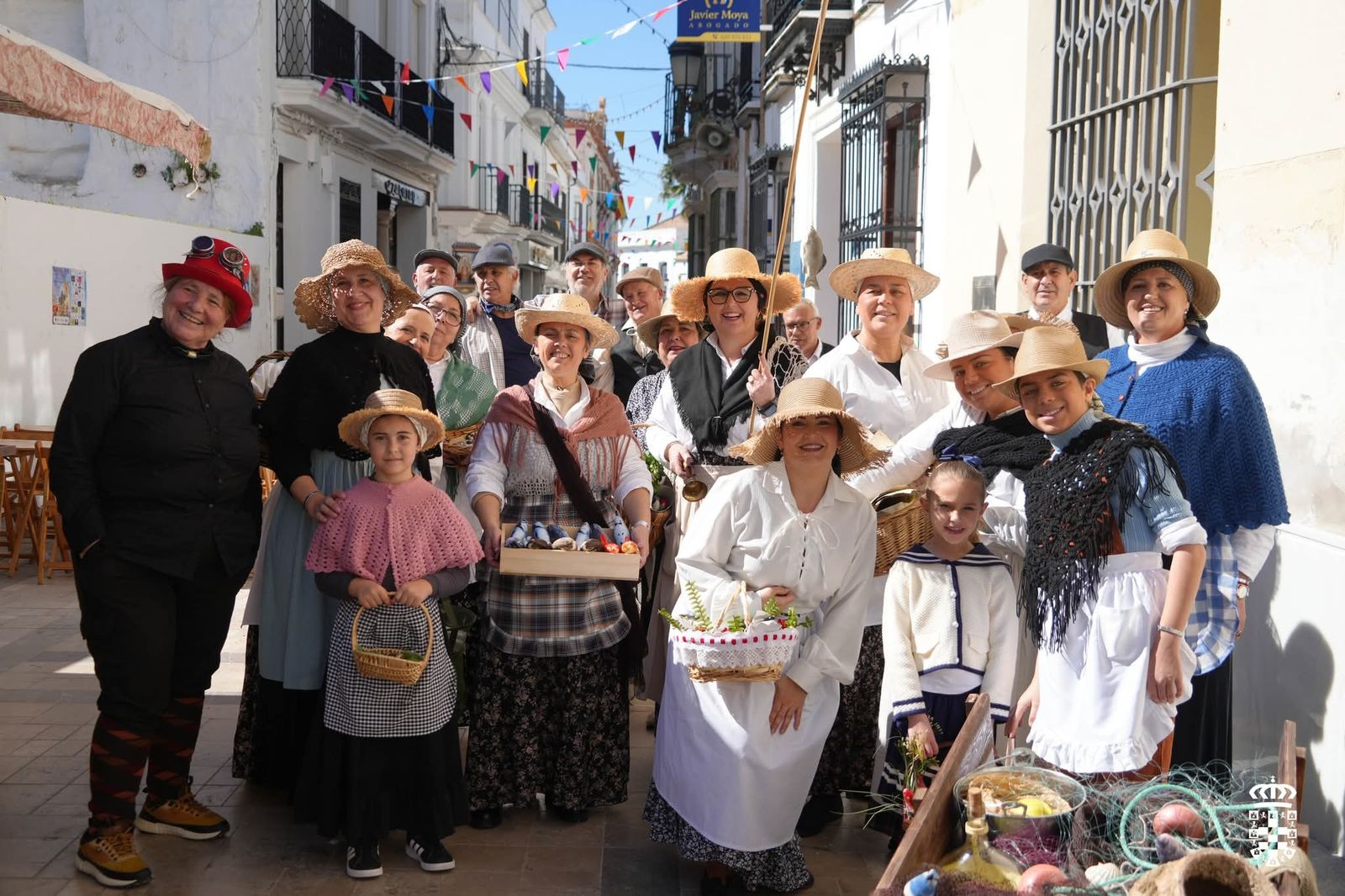 Ambiente en la Feria de época 1900 de Moguer ayer sábado.
