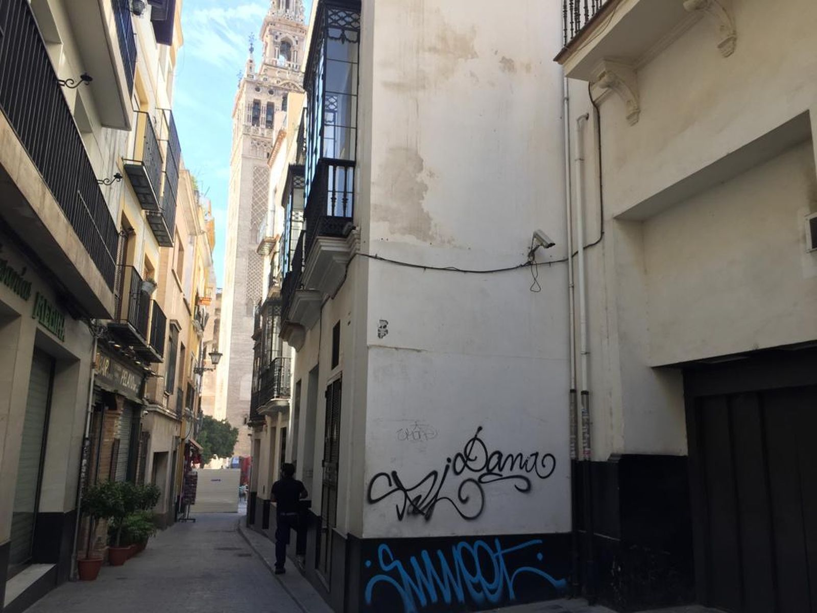 El PP denuncia la "degradación de un casco histórico, inundado de pintadas"