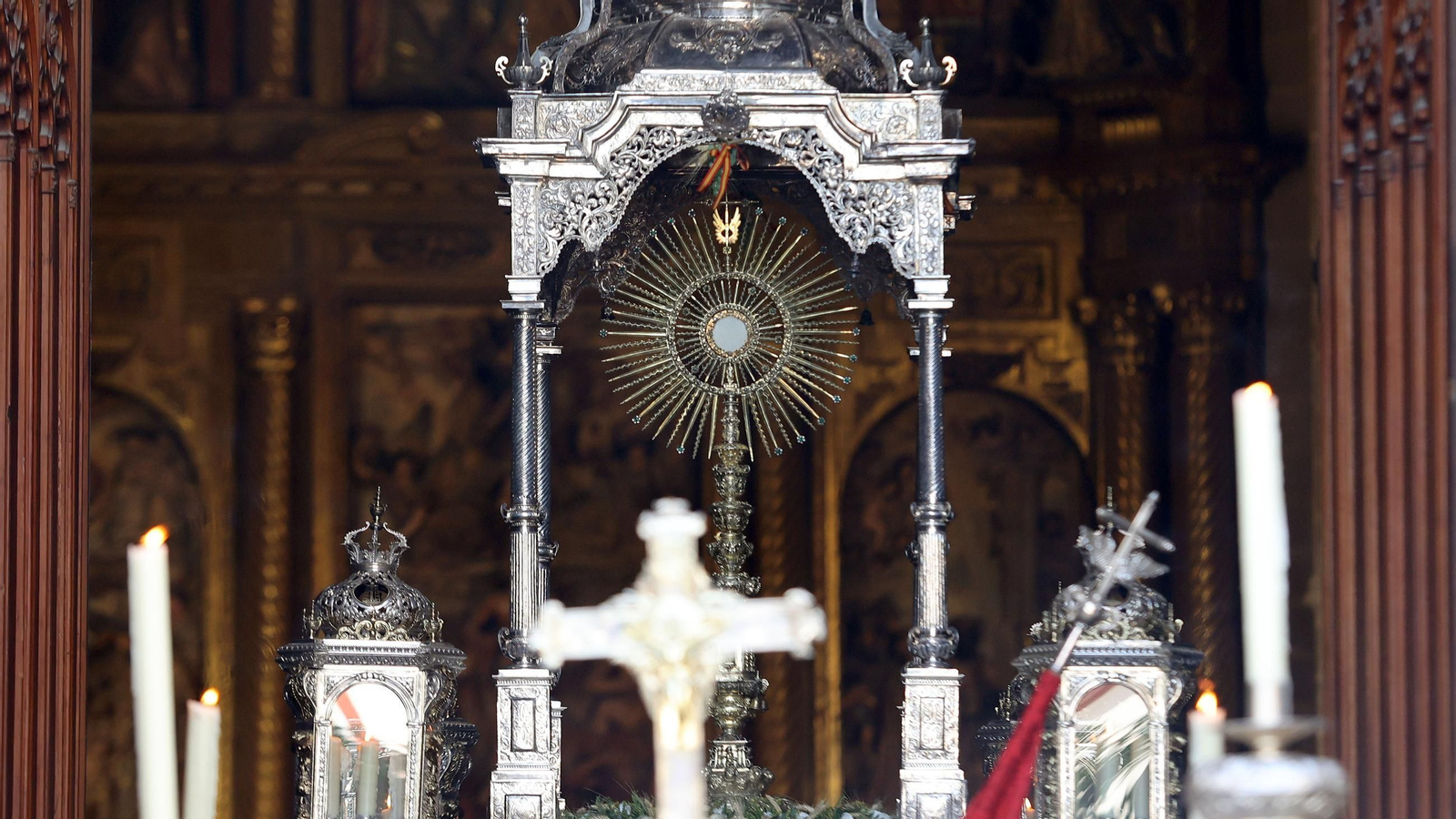 Salida del Corpus de Minerva de San Miguel en Jerez