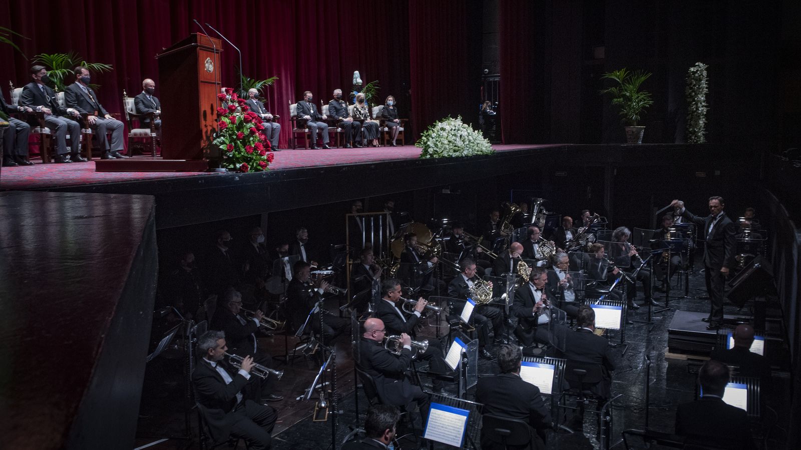 El Teatro Maestranza durante el Pregón de la Semana Santa 2022