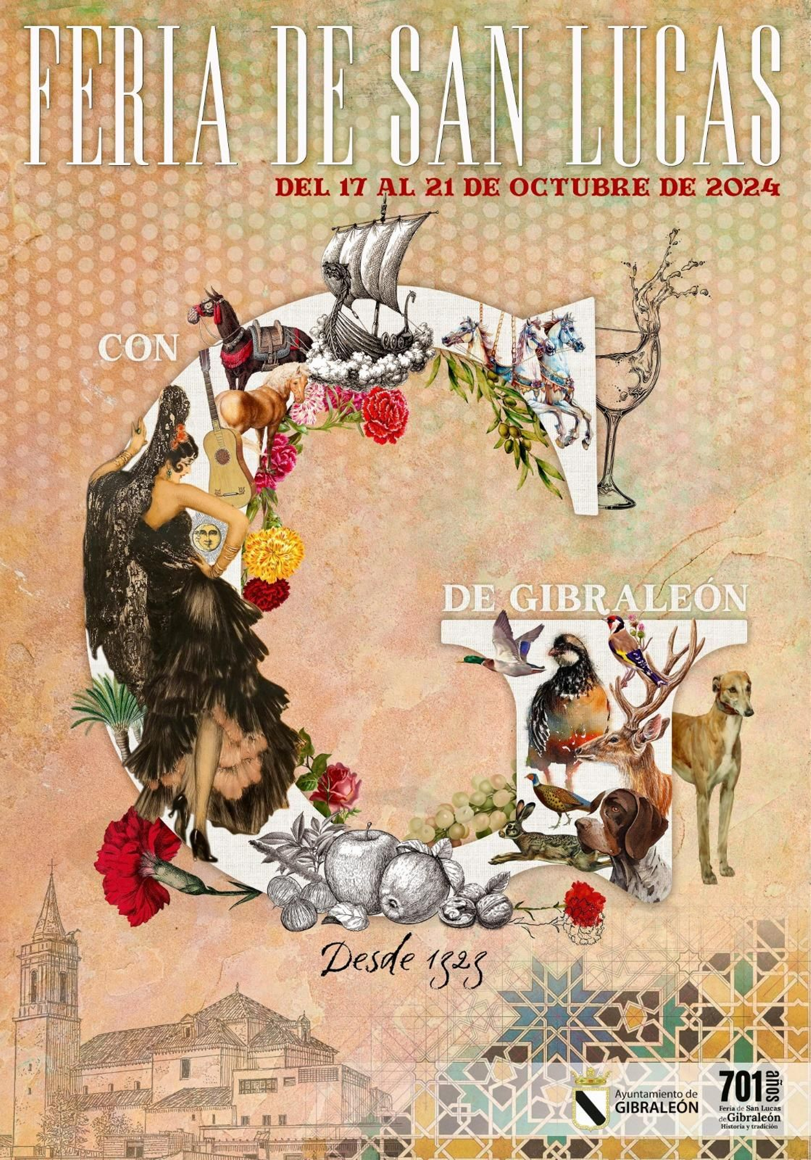 Cartel anunciador de la Feria de San Lucas.