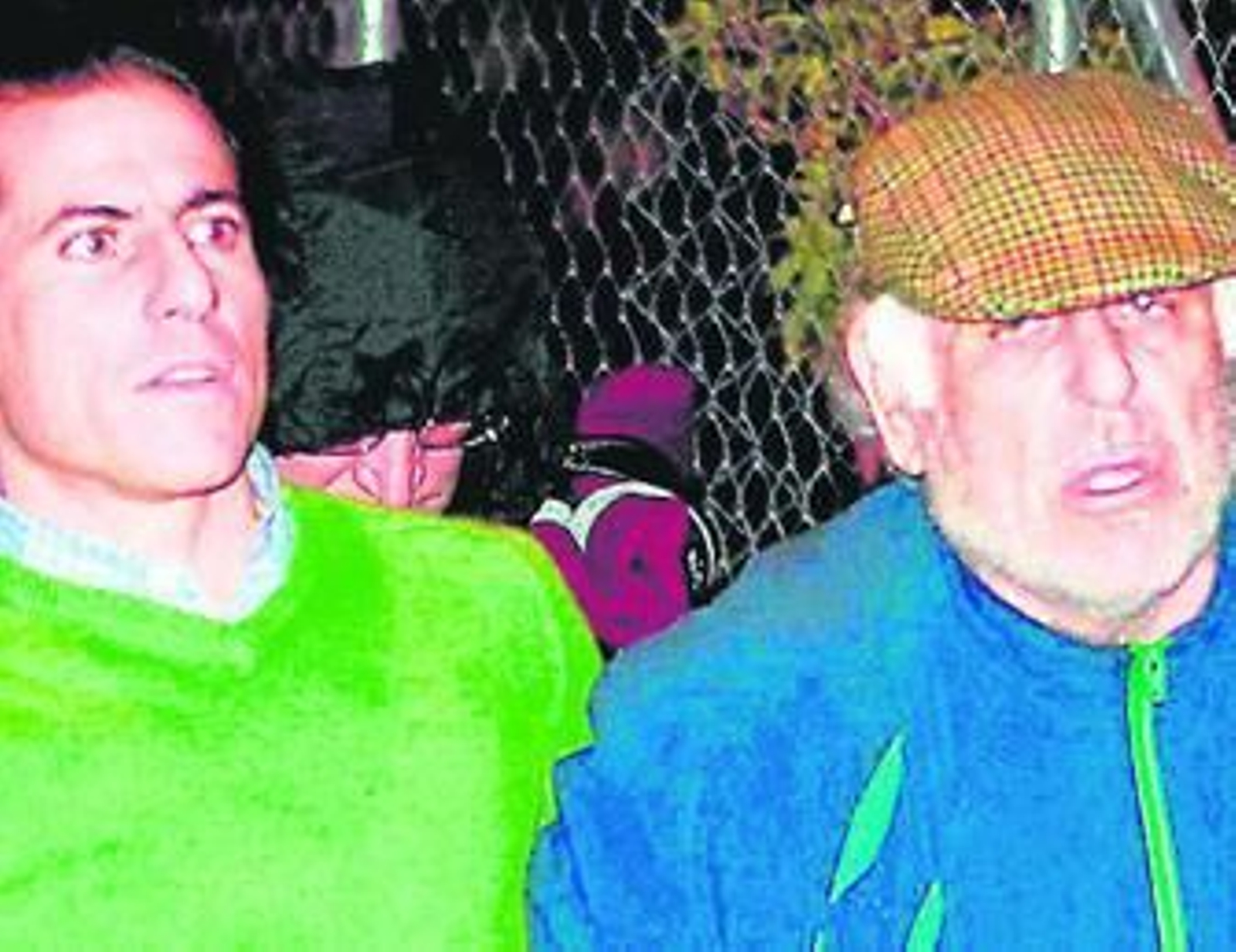 El torero Juan Pedro Galán y su padre, Juan Galán, al salir de Puerto 2, a principios de marzo.